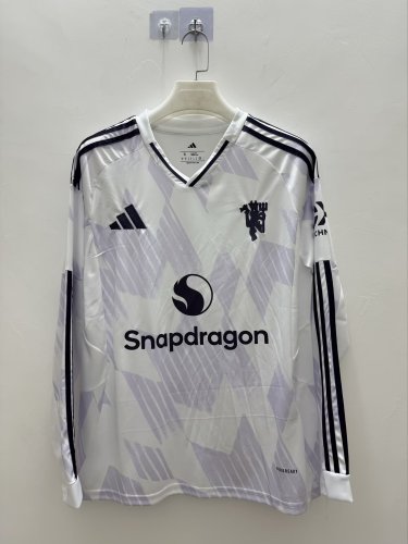 Long Sleeve Fan Version 2025-2026 Manchester United Away Soccer Jersey Man United Football Shirt