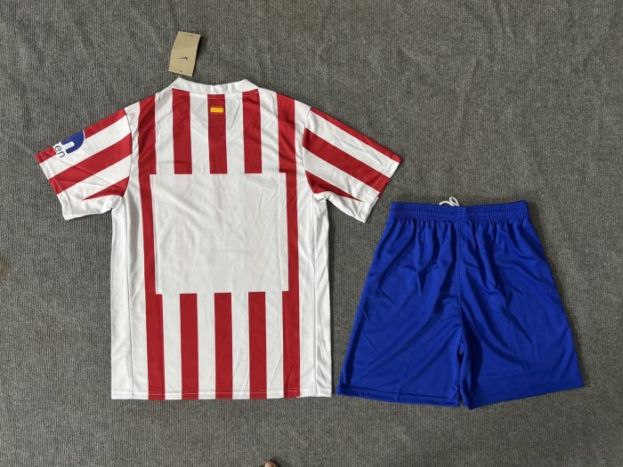 Adult Uniform 2025-2026 Atletico Madrid Home Soccer Jersey and Shorts Football Kits