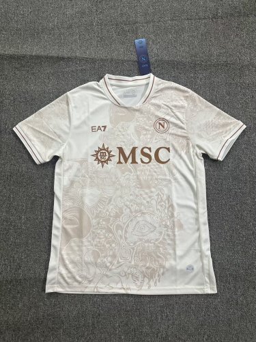 Fan Version 2025-2026 Calcio Napoli Away White Football Shirt Napoles Soccer Training Jersey