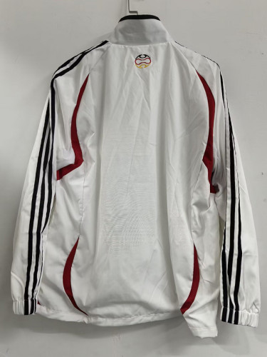 Retro Jacket 2006 Germany White Soccer Windbreaker Jacket Football Jacket