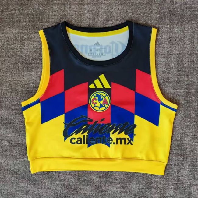 Women 2025-2026 Club America Home Soccer Yoga Vest Girl Football Jersey