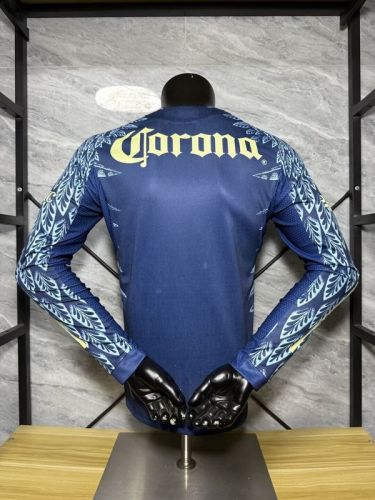 Long Sleeve Player Version 2025-2026 Club America Aguilas Away Soccer Jersey Football Shirt