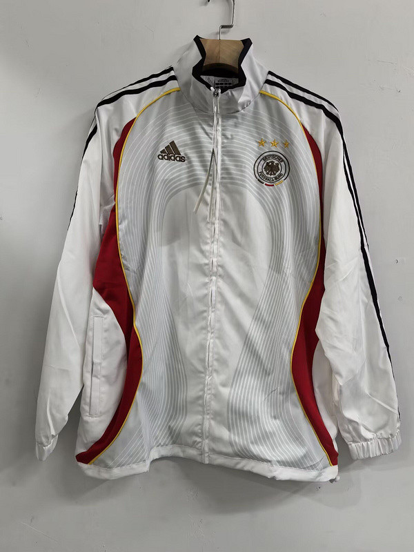 Retro Jacket 2006 Germany White Soccer Windbreaker Jacket Football Jacket