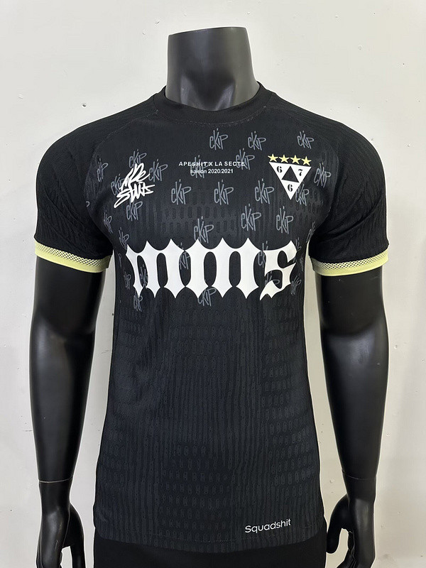 Player Version 2025-2026 AD Apeshit Black Soccer Jersey Football Shirt