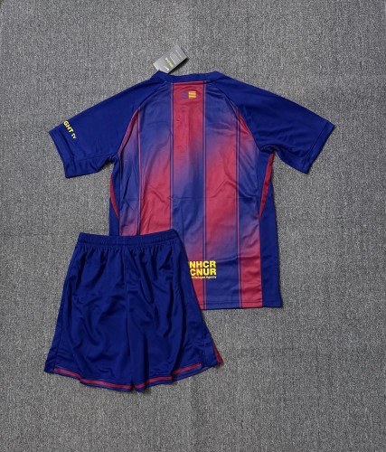 Adult Uniform Barca Camisetas de Futbol 2025-2026 Barcelona Home Soccer Jersey Shorts