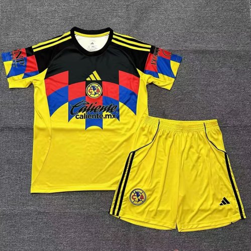 Adult Uniform 2025-2026 Club America Home Soccer Jersey Shorts Men's Football Set
