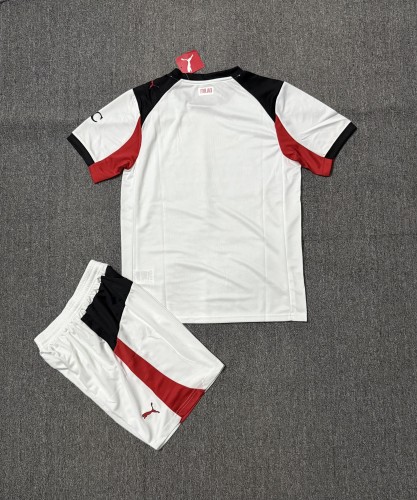 Adult Uniform 2025-2026 AC Milan Away White Soccer Jersey Shorts Men's AC Football Kit
