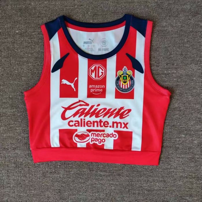 Women 2025-2026 Chivas Home Soccer Yoga Vest Girl Football Jersey