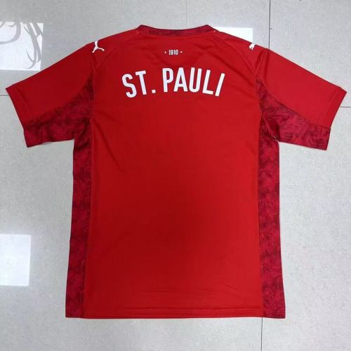 Fan Version 2025-2026 St. Pauli Red Soccer Jersey Football Shirt
