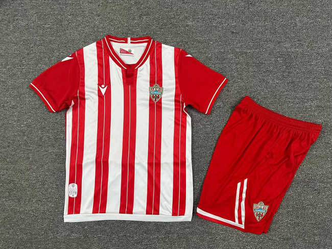 Youth Uniform Kids Kit 2025-2026 Almeria Home Soccer Jersey Shorts Child Football Set