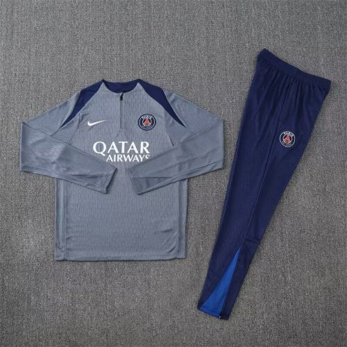2025-2026 PSG Grey Soccer Training Sweater and Pants Football Kit