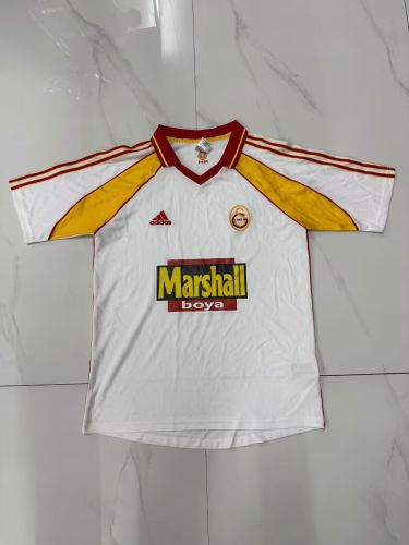 Retro Jersey 1999-2000 Galatasaray Away White Soccer Jersey Vintage Football Shirt