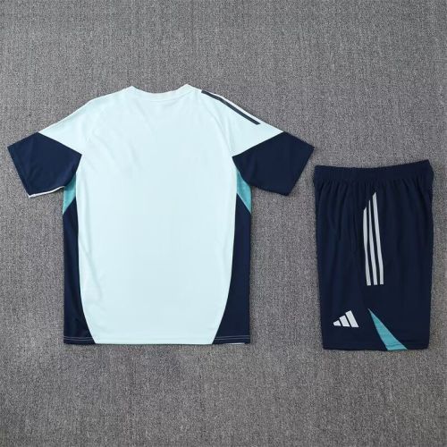 Adult Uniform 2025-2026 Arsenal Light Grey Soccer Training Jersey and Shorts Football Kits