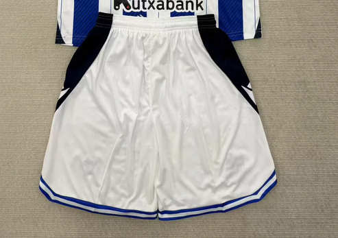 Fan Version 2025-2026 Real Sociedad Home Soccer Shorts Football Shorts