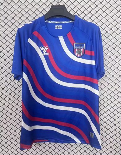 Fans Version 2025-2026 Sunderland Blue Soccer Pre-match Jersey Football Shirt