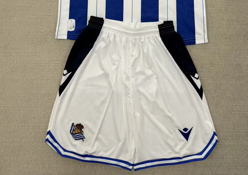 Fan Version 2025-2026 Real Sociedad Home Soccer Shorts Football Shorts