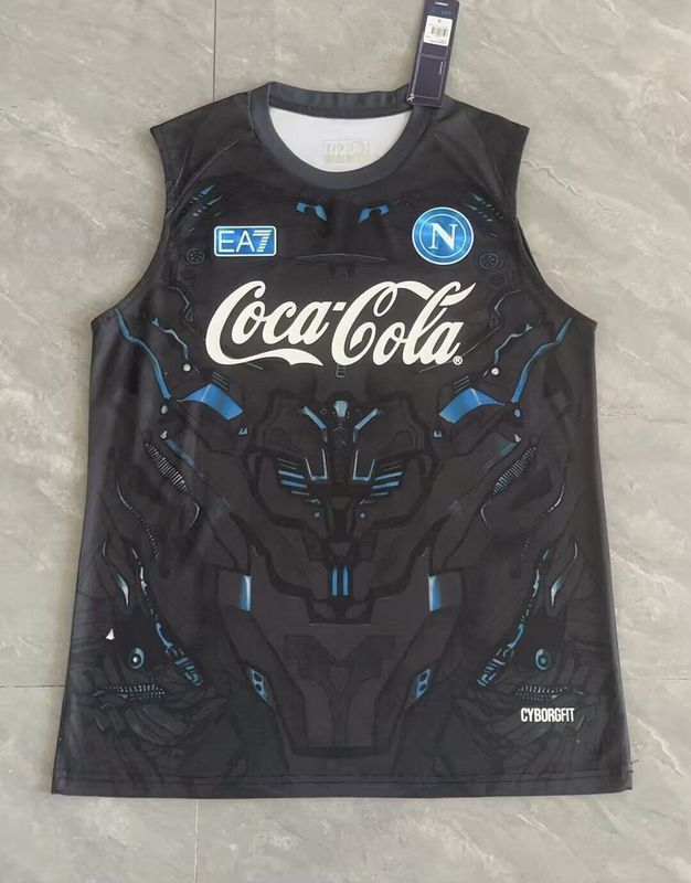 Fan Version 2025-2026 Calcio Napoli Black Football Shirt Napoles Soccer Training Vest