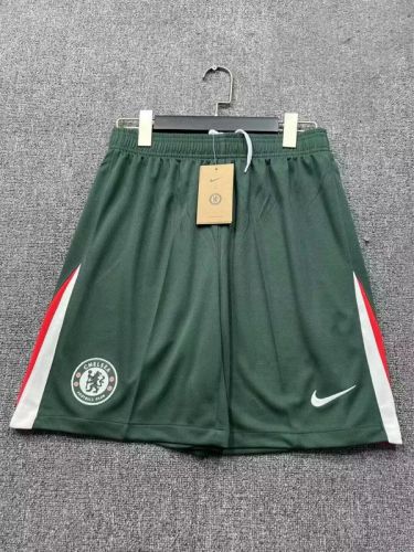 Fan Version 2025-2026 Chelsea Away Green Soccer Shorts Football Shorts