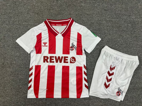 Youth Uniform Kids Kit 2025-2026 Koln Home Soccer Jersey Shorts Child Football Set