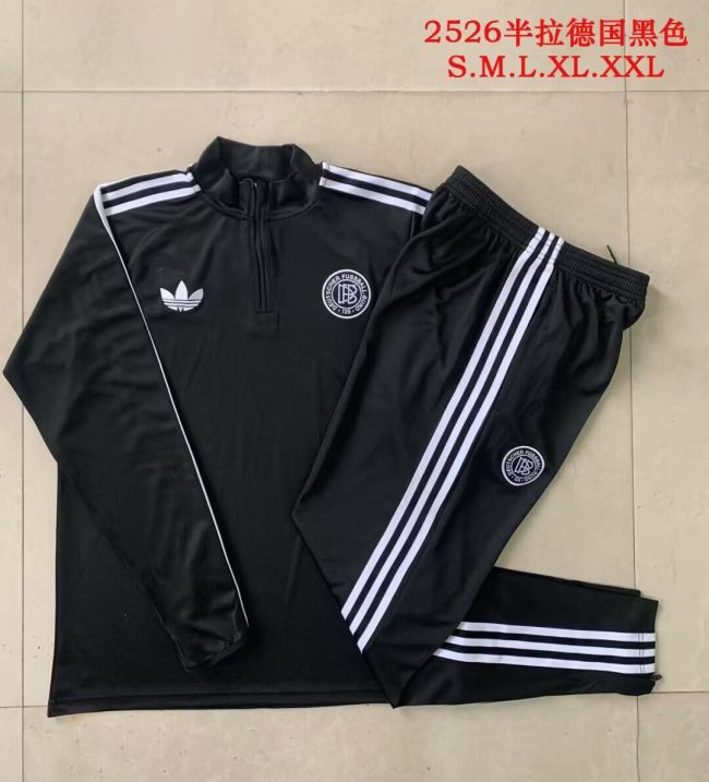 2025-2026 Germany Black Soccer Training Sweater and Pants Football Kit