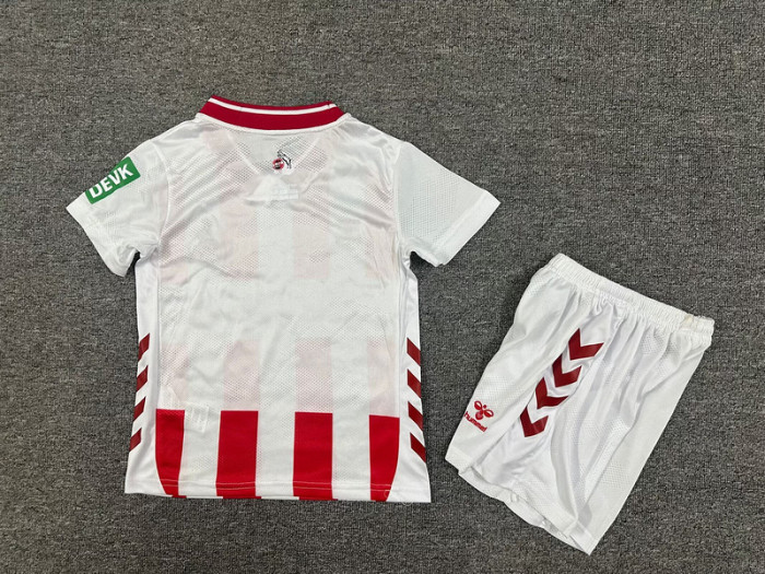 Youth Uniform Kids Kit 2025-2026 Koln Home Soccer Jersey Shorts Child Football Set