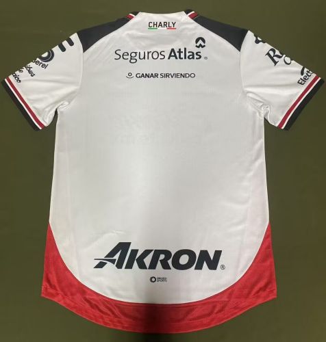 Player Version 2025-2026 Club Atlas Away White Soccer Jersey Football Shirt