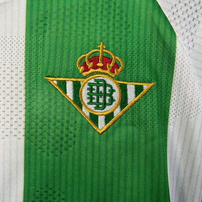 Youth Uniform Kids Kit 2025-2026 Real Betis Home Soccer Jersey Shorts Child Football Set
