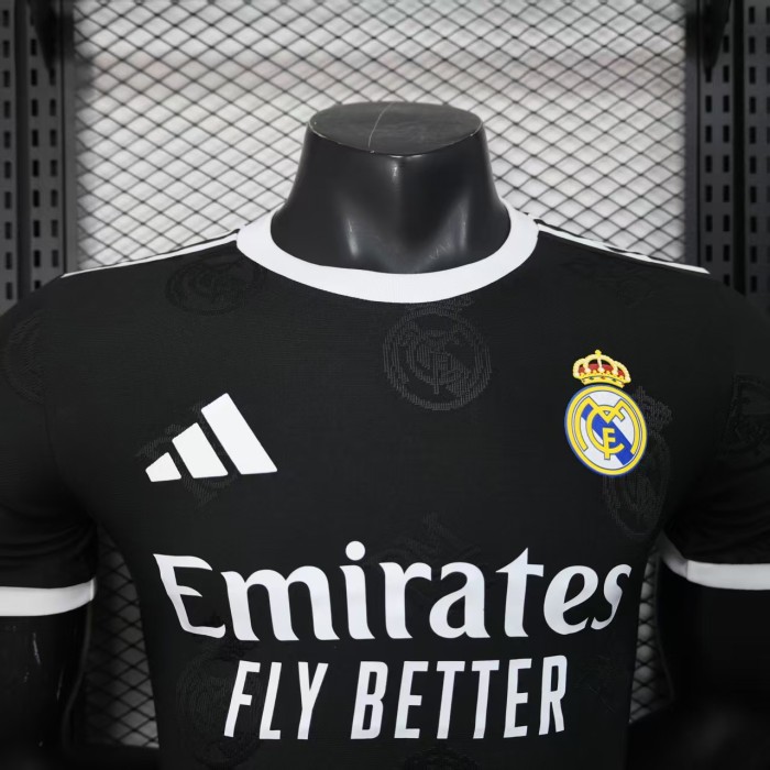 Player Version 2025-2026 Real Madrid Black Special Version Soccer Jersey Real Football Shirt