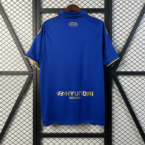 with LALIGA Patch Fan Version 2025-2026 Real Oviedo Home Soccer Jersey Football Shirt