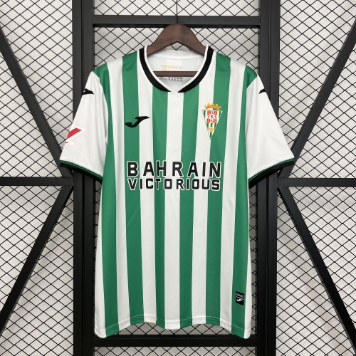 with LALIGA Patch Fan Version 2025-2026 Córdoba Home Soccer Jersey Cordoba Cordoba Football Shirt