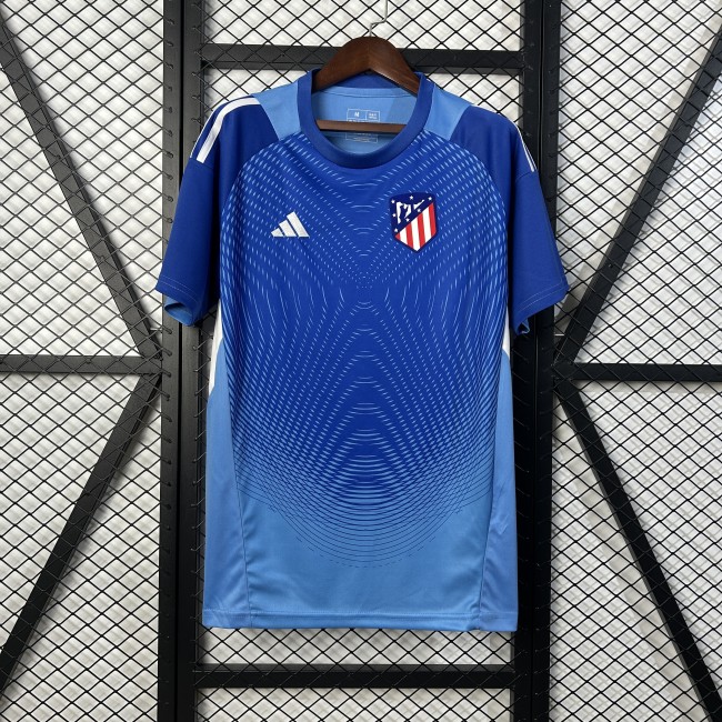 Fan Version 2025-2026 Atletico Madrid Blue Goalkeeper Soccer Jersey Football Shirt