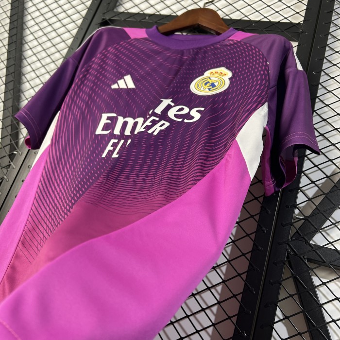 Fans Version 2025-2026 Real Madrid Purple Goalkeeper Soccer Jersey Real Football Shirt