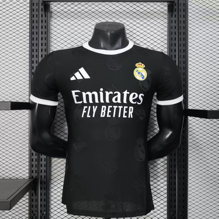 Player Version 2025-2026 Real Madrid Black Special Version Soccer Jersey Real Football Shirt