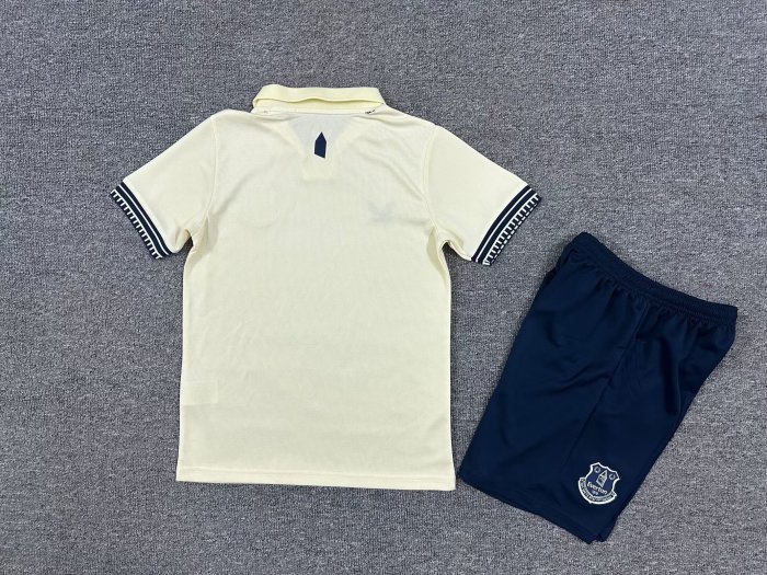 Youth Uniform Kids Kit Everton 2025-2026 Away Soccer Jersey Shorts Child Football Set
