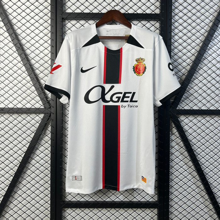 with Laliga Patch Fans Version 2025-2026 Mallorca Away White Soccer Jersey Football Shirt