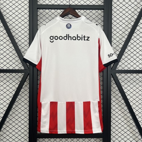 Fan Version 2025-2026 PSV Eindhoven Home Soccer Jersey Football Shirt