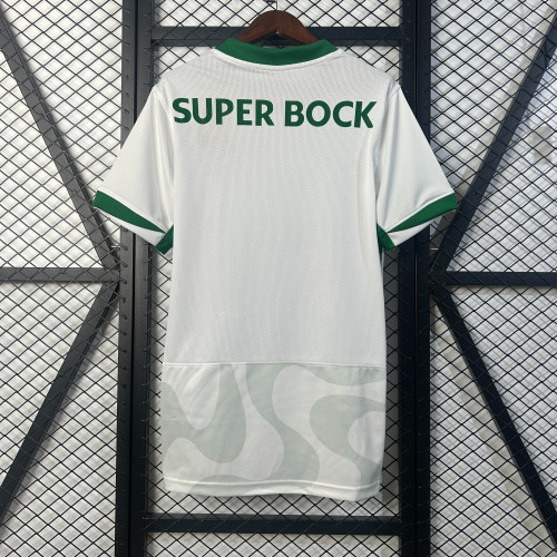 Fan Version 2025-2026 Sporting Lisbon Away White Football Shirt Soccer Jersey