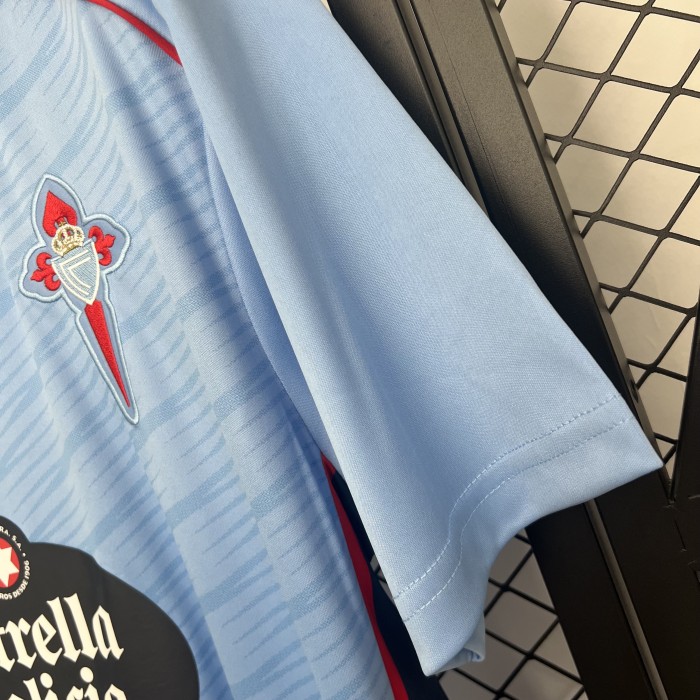 with Laliga Patch Fans Version 2025-2026 Celta de Vigo Home Soccer Jersey Football Shirt