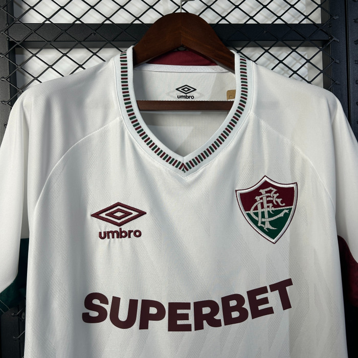 Fan Version 2025-2026 Fluminense Away White Soccer Jersey Football Shirt