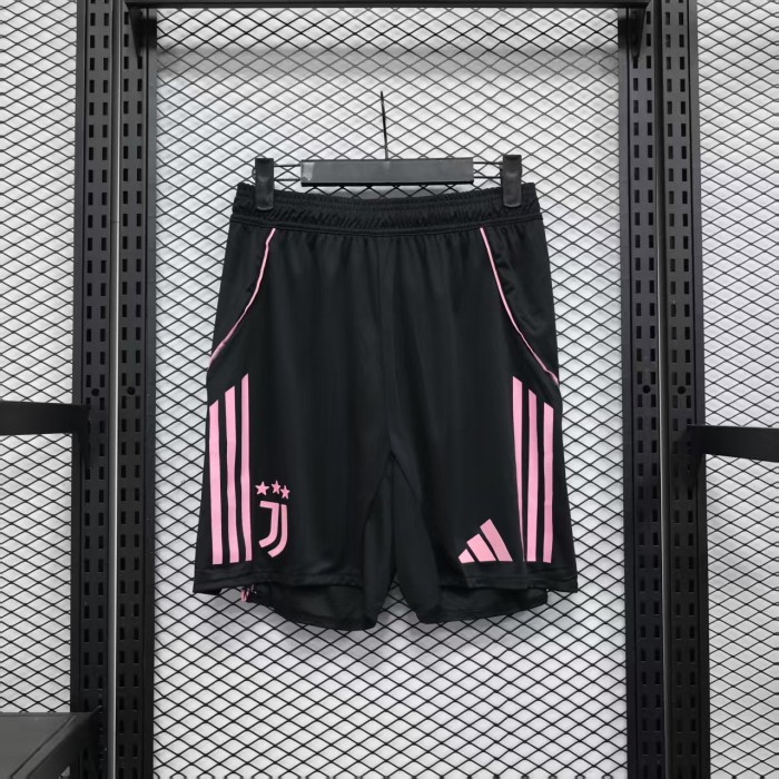 Player Version 2025-2026 Juventus Home Black Soccer Shorts Football Shorts