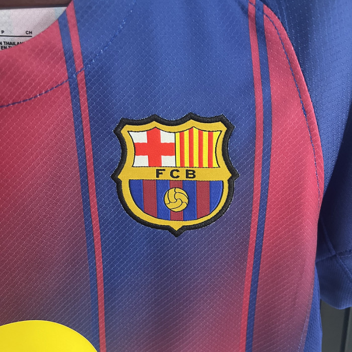 Women 2025-2026 Barcelona Home Soccer Jersey Girl Football Shirt