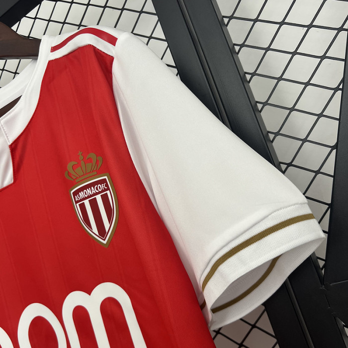 Fan Version 2025-2026 AS Monaco Home Soccer Jersey Football Shirt