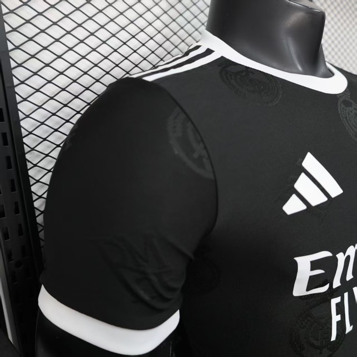 Player Version 2025-2026 Real Madrid Black Special Version Soccer Jersey Real Football Shirt
