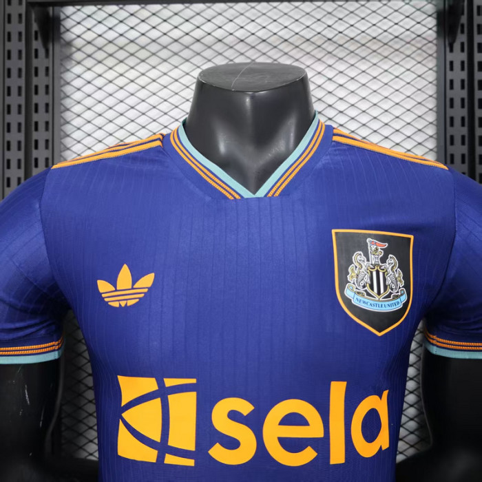 Player Version 2025-2026 Newcastle United Third Away Blue Soccer Jersey Football Shirt
