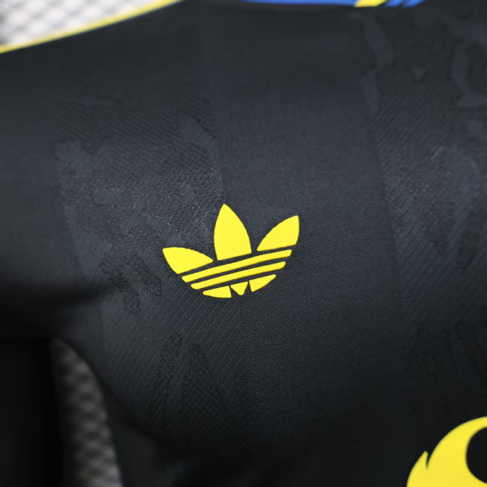 Long Sleeve Player Version 2025-2026 Manchester United Third Away Black Soccer Jersey Man United Football Shirt