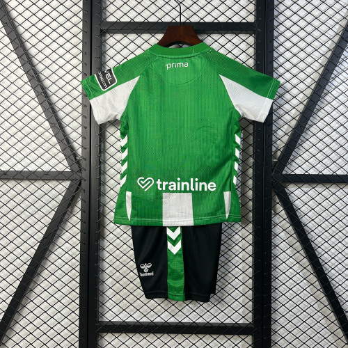 Youth Uniform Kids Kit 2025-2026 Real Betis Home Soccer Jersey Shorts Child Football Set