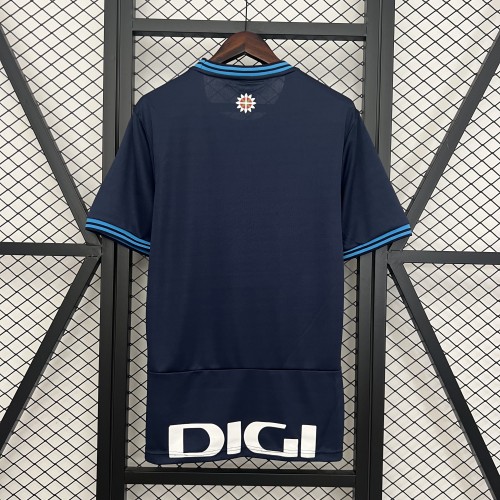 Fan Version 2025-2026 Athletic Bilbao Away Dark Blue Soccer Jersey Football Shirt