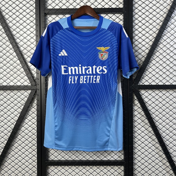 Fan Version 2025-2026 Benfica Blue Goalkeeper Soccer Jersey Football Shirt
