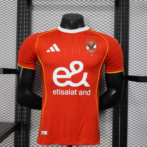 Player Version 2025-2026 Al Ahly Home Soccer Jersey Football Shirt