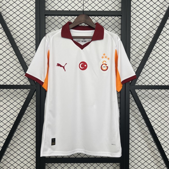 Fan Version 2025-2026 Galatasaray Away White Soccer Jersey Football Shirt